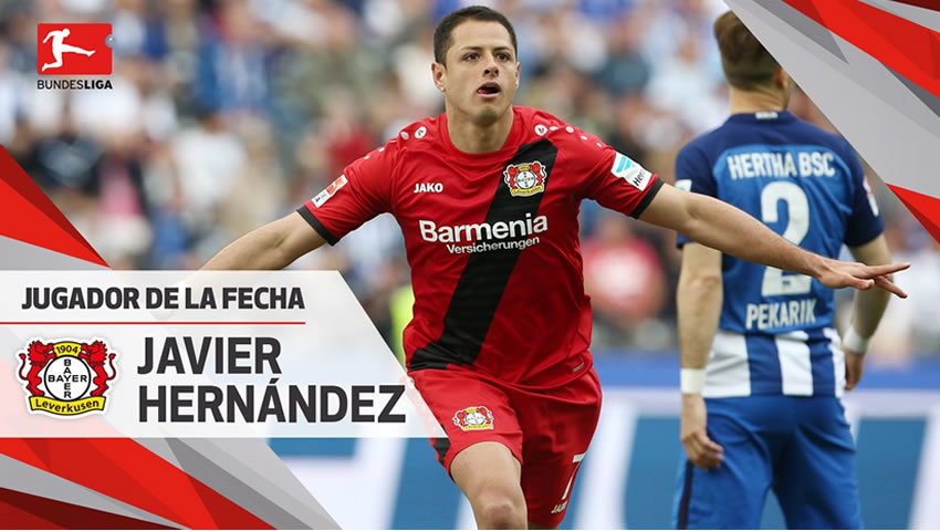 Chicharito fue el mejor jugador de la última jornada en la Bundesliga